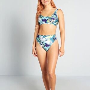 (B21) NEW ModCloth The Franky High-Waisted Bikini Bottoms ONLY, Size 2X, NWOT